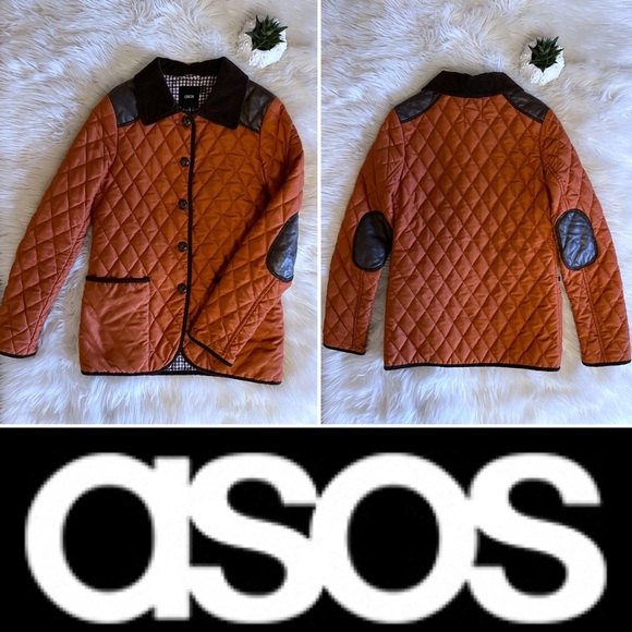 ASOS Burnt Orange Quilted Chore Coat - Picture 3 of 16
